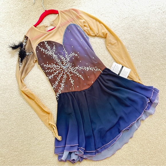 New Figure Skating Dress Girls Size 12 (7~10T)  (125~135cm) - Picture 2 of 10